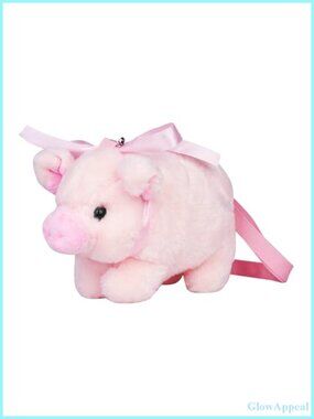 Plush Pig Crossbody Bag Kawaii Messenger Handbag Purse